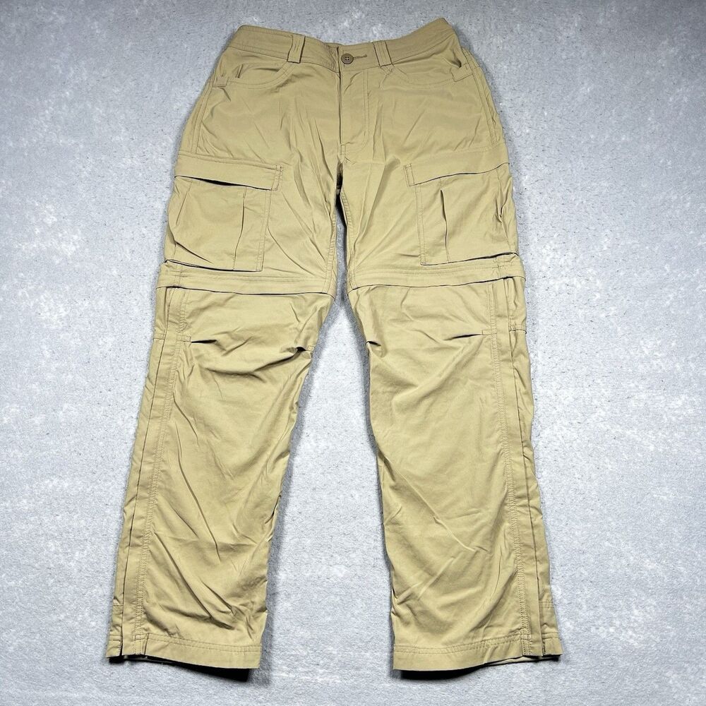 REI Co Op Pants Mens Size 30 Khaki Cargo Straight Convertible Hiking Outdoors